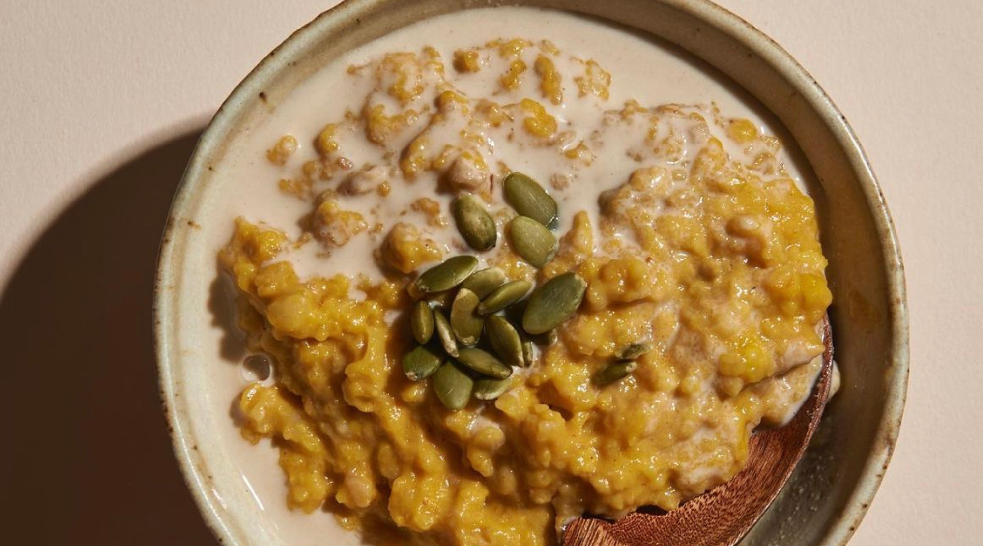 Nateur Cooking with Zoey Gong: Multigrain Pumpkin Porridge with Tahini