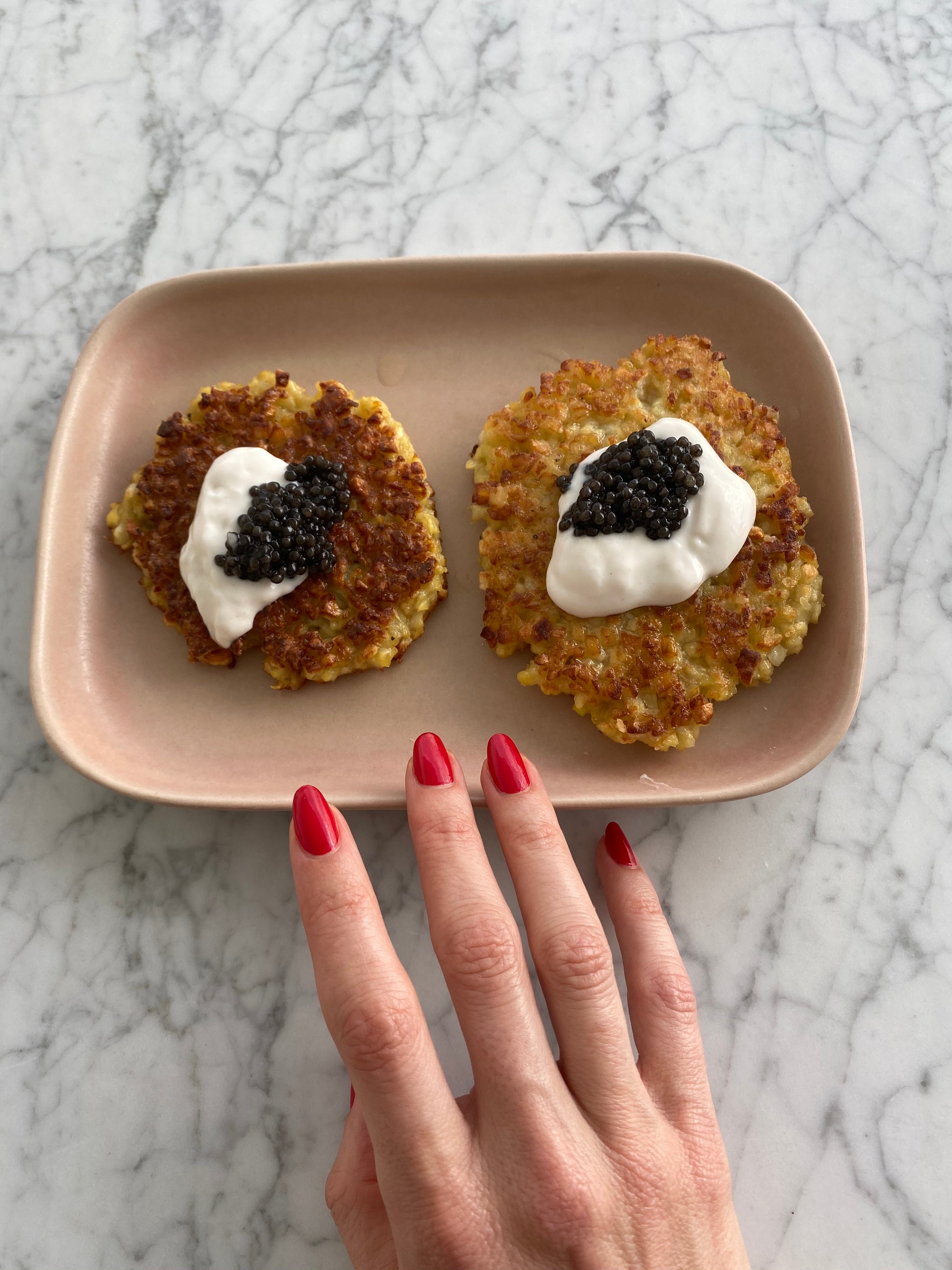 AIP Friendly-ish Cauliflower Caviar Latkes