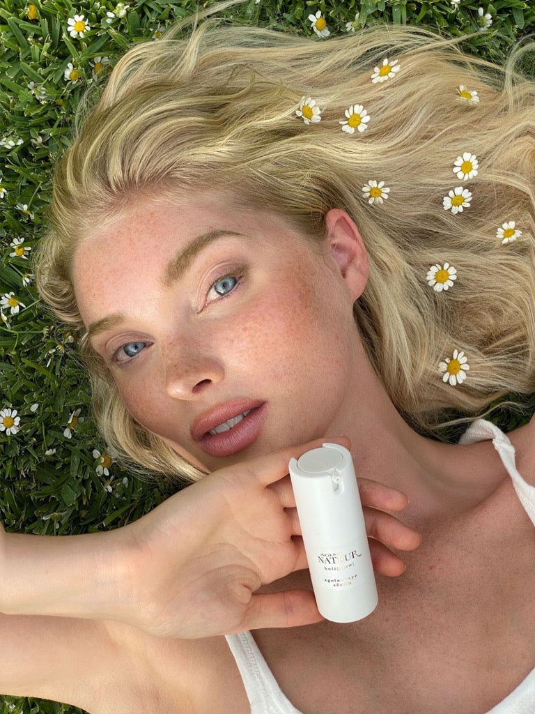 Elsa Hosk loves our holi (glow) ageless eye serum