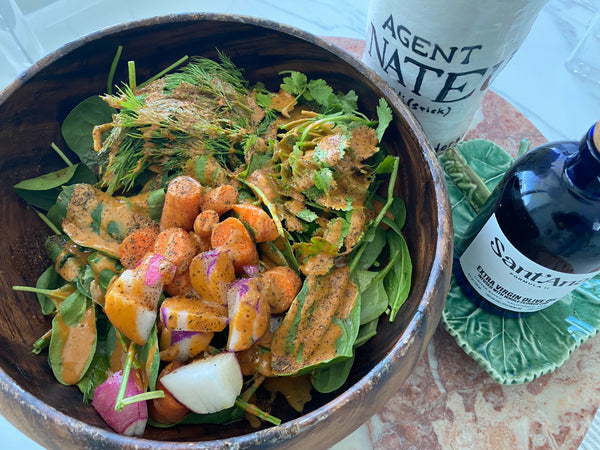 Jena’s spicy tahini CBD infused salad