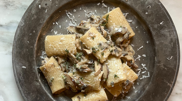 Nateur Cooking with Romilly Dauphin Newman: Creamy Wild Mushroom Rigatoni