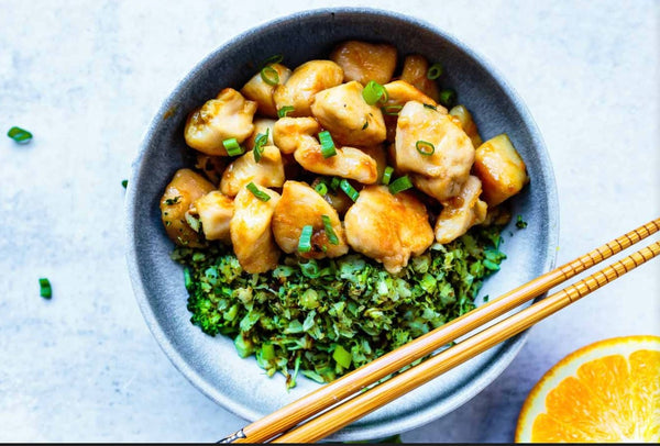 Nateur Cooking with Alison Marras:  Healthy Gluten-free Orange Chicken with Broccoli Rice