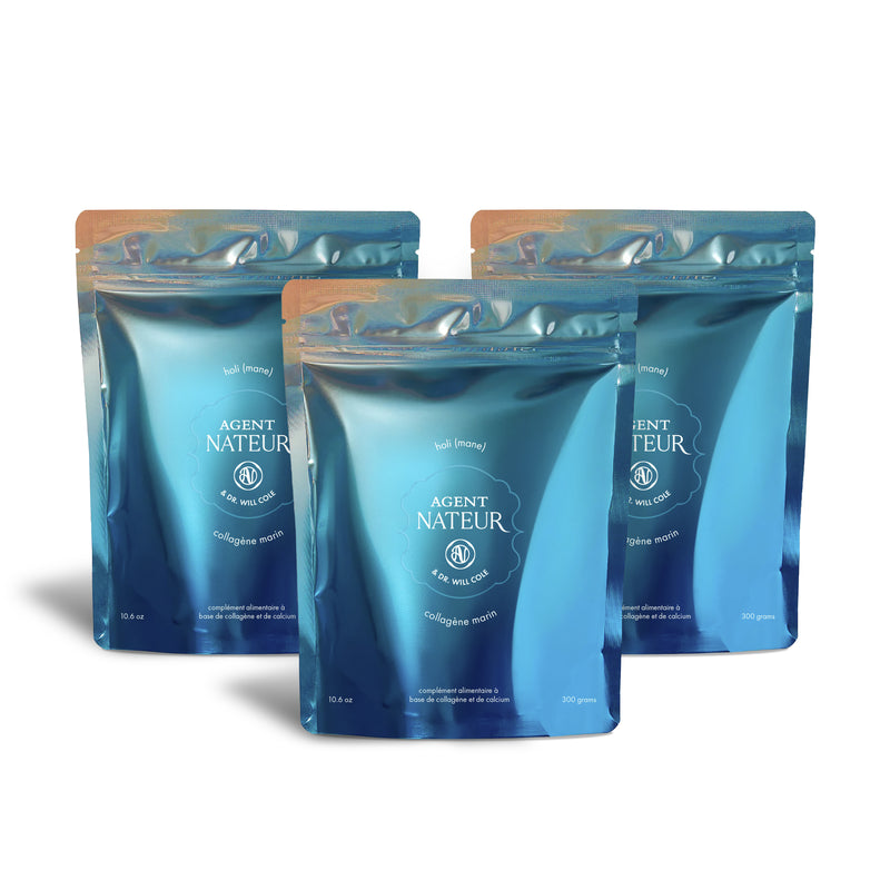 holi (mane) marine collagen peptides and pearl hair, skin, nails, 2 daily supplements combined