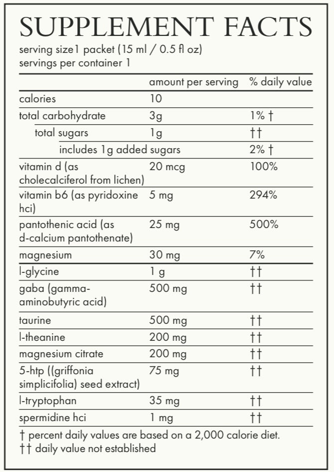 calm (beauty) daily calming autophagy supplement